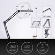 LED Desk Lamp - Rechargeable Clip-On Long Arm Light