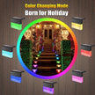 Solar LED Step Fence Light - Waterproof RGB Color Changing | IP65 Outdoor Stair & Deck Lighting