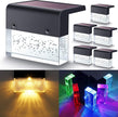 Solar LED Step Fence Light - Waterproof RGB Color Changing | IP65 Outdoor Stair & Deck Lighting