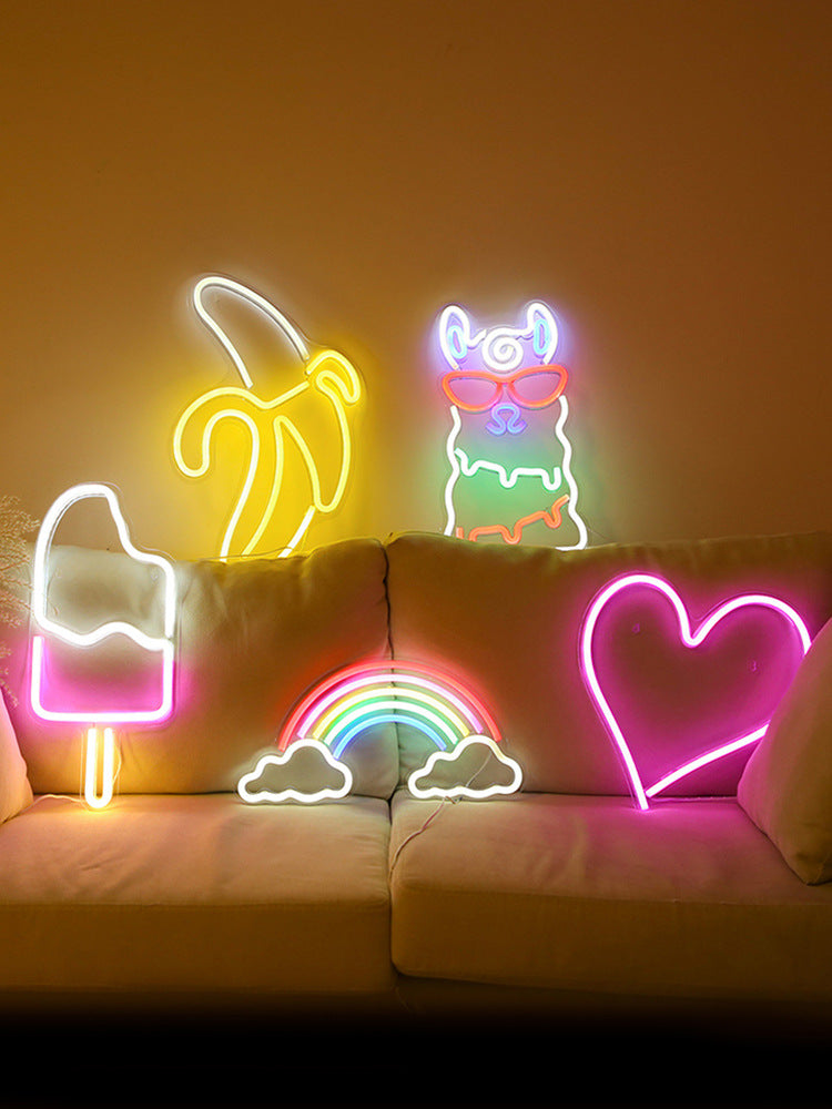 Rainbow Neon Light Sign - LED Wall Decor for Bedroom & Bar