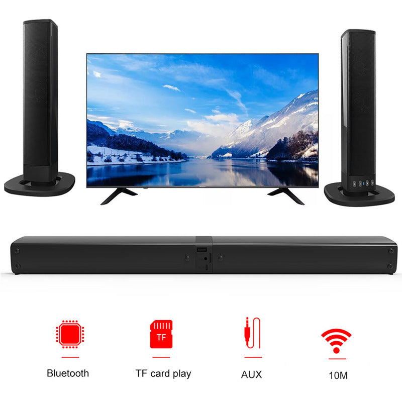 TV Soundbar System - 20W Bluetooth Speaker with Remote Control