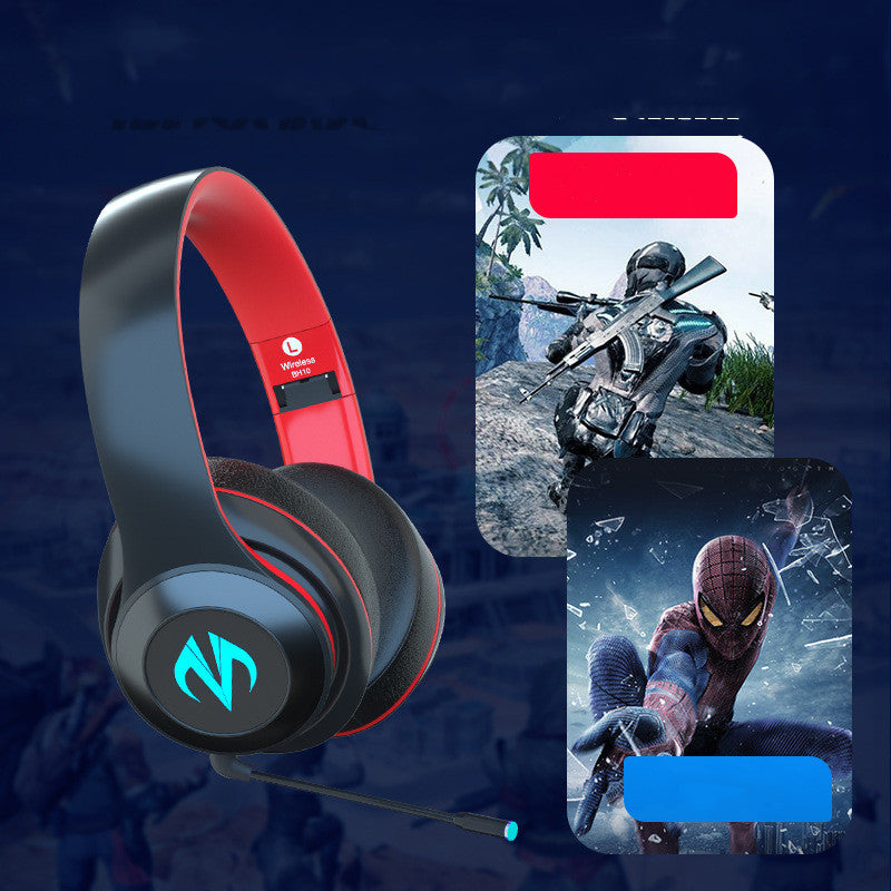 Wireless Gaming Headset - Bluetooth 5.0 Low Latency RGB LED Over-Ear Headphones