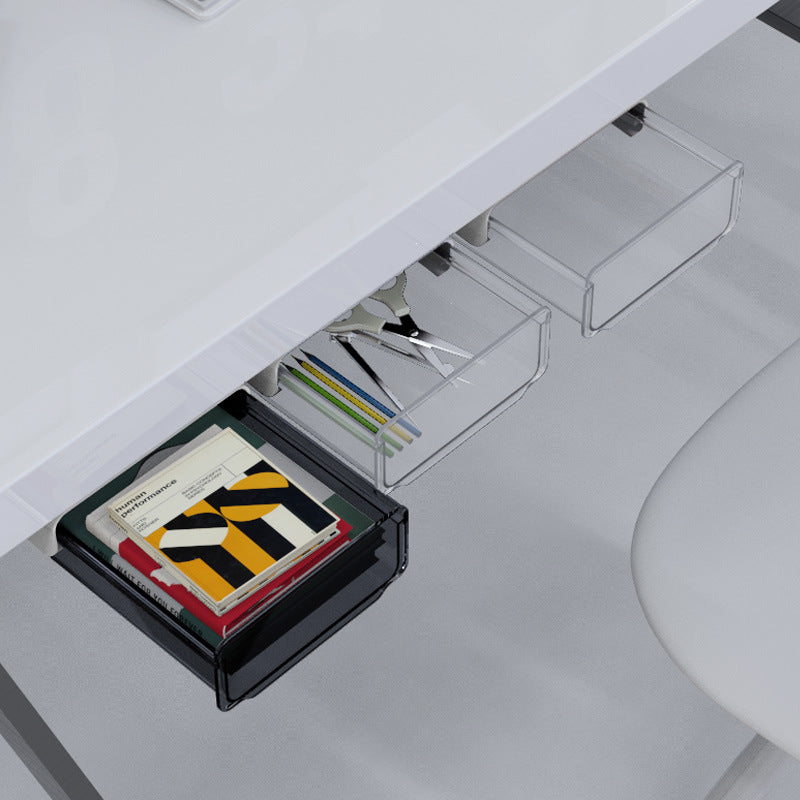 Under Desk Storage Box - Hidden Desktop Drawer Organizer
