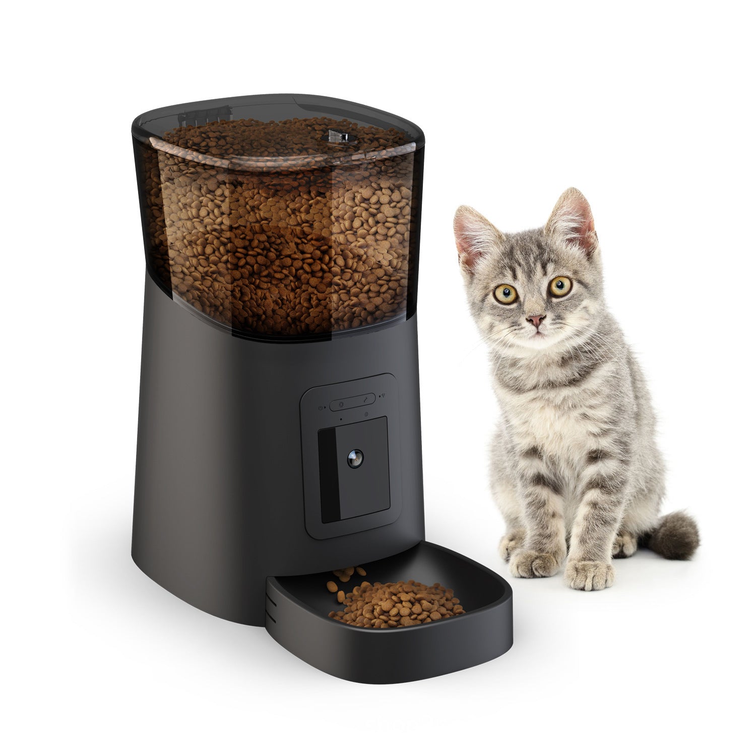 Smart Automatic Pet Feeder with 1080p HD Camera - 6L WiFi App Control with 2-Way Audio