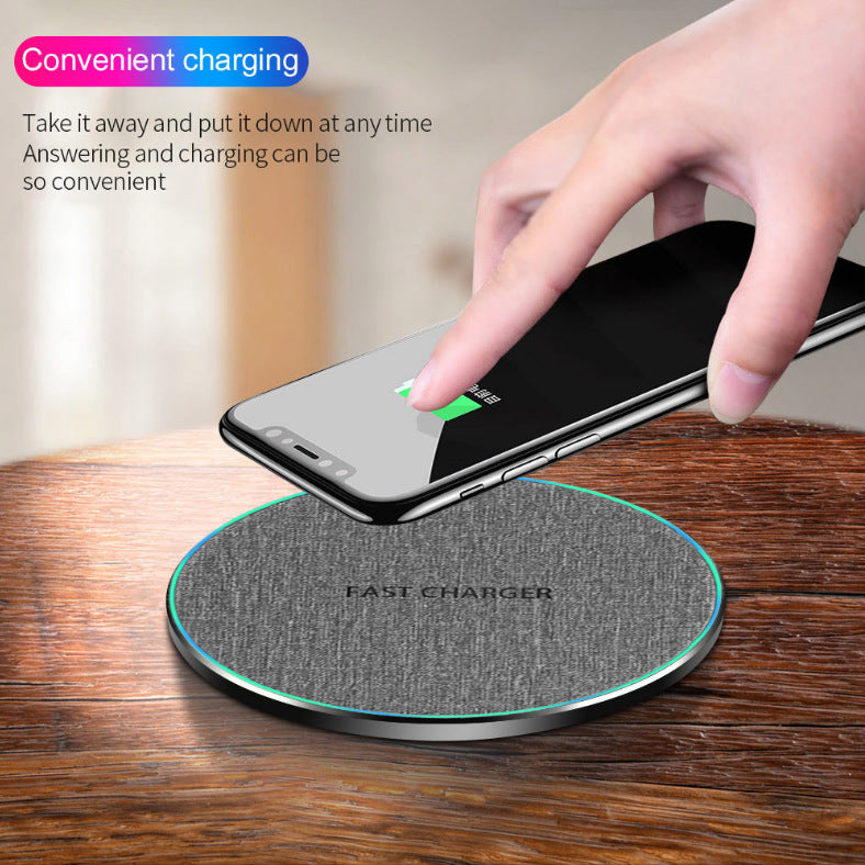 15W Qi Wireless Charger Pad - Ultra-Thin Fast Charging Disc