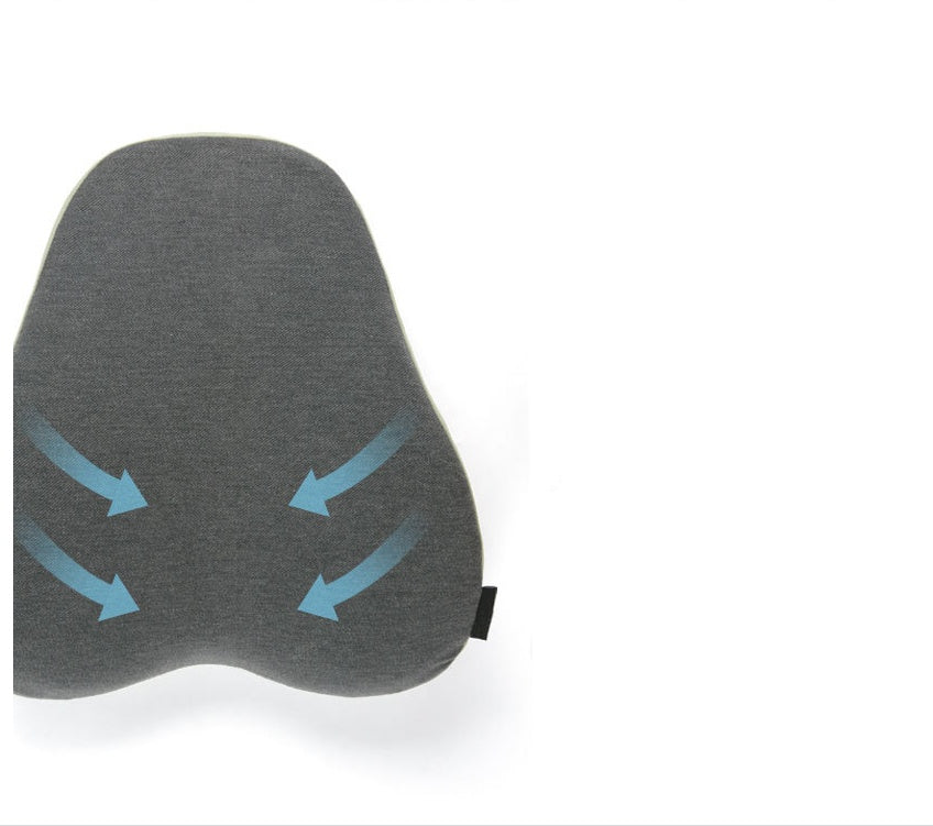 Memory Foam Lumbar Support - Ergonomic Back Cushion for Office & Car