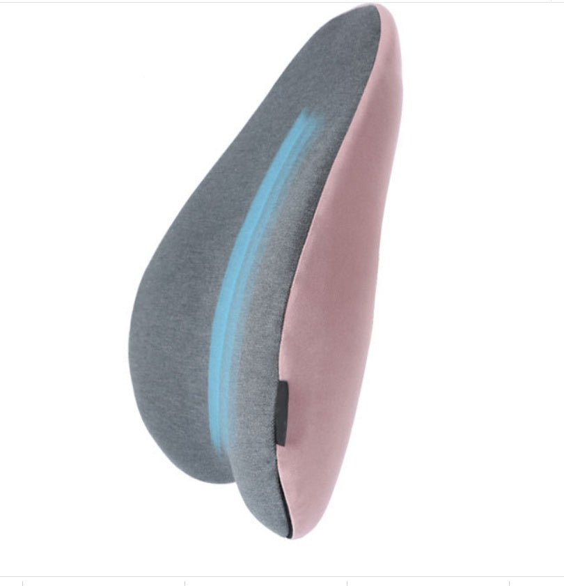 Memory Foam Lumbar Support - Ergonomic Back Cushion for Office & Car