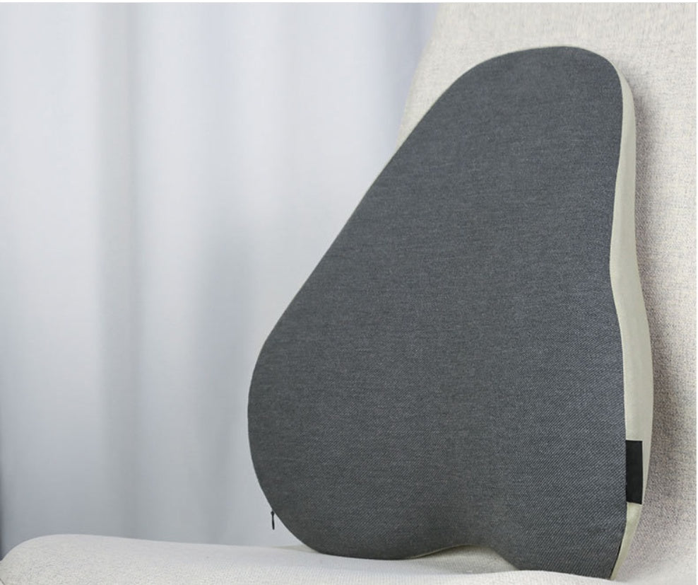 Memory Foam Lumbar Support - Ergonomic Back Cushion for Office & Car