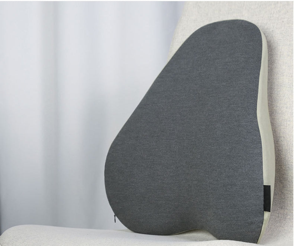 Memory Foam Lumbar Support - Ergonomic Back Cushion for Office & Car