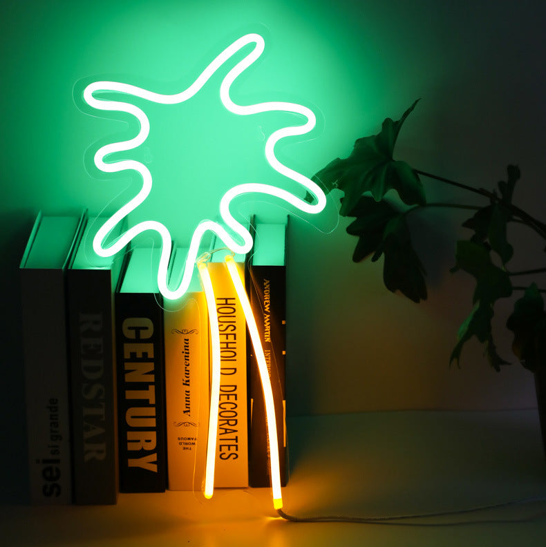LED Neon Sign Light - USB Powered Wall Decor Atmosphere Lamp