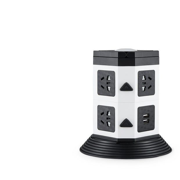 Vertical Tower Power Strip - 16-Outlet Multi-Function Surge Protector