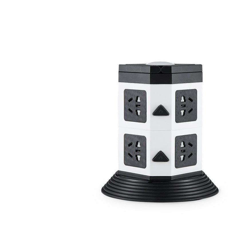 Vertical Tower Power Strip - 16-Outlet Multi-Function Surge Protector