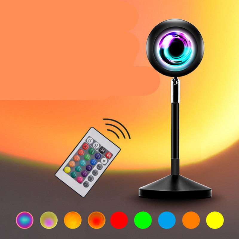 Rainbow Sunset Projector Lamp - LED Atmosphere Light with Remote & APP Control | Home & Coffee Shop Decor