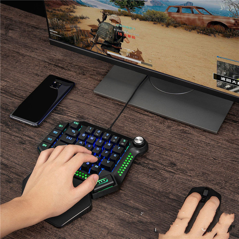 34-Key RGB Gaming Keypad - One-Handed Mechanical Keyboard with Macro Recording