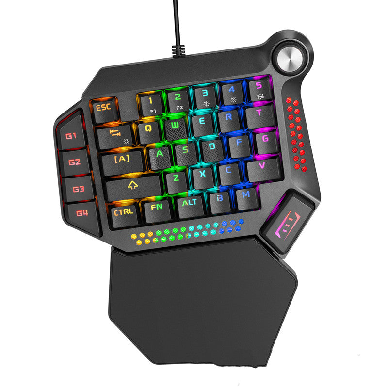 34-Key RGB Gaming Keypad - One-Handed Mechanical Keyboard with Macro Recording