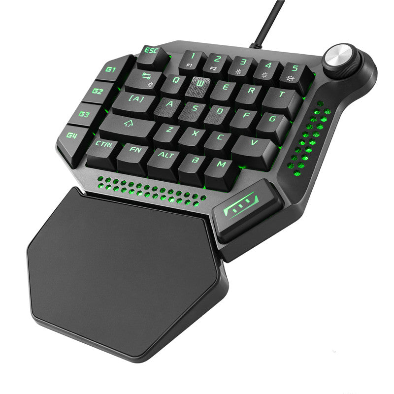 34-Key RGB Gaming Keypad - One-Handed Mechanical Keyboard with Macro Recording