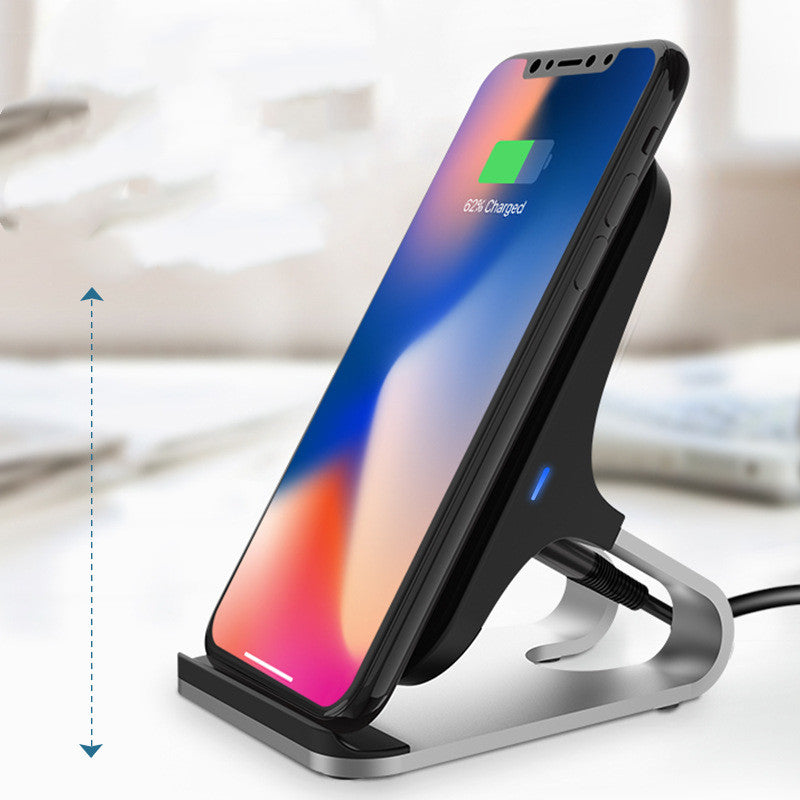 15W Aluminum Alloy Wireless Charger - Qi Fast Charging Phone Stand
