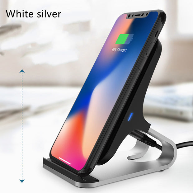 15W Aluminum Alloy Wireless Charger - Qi Fast Charging Phone Stand