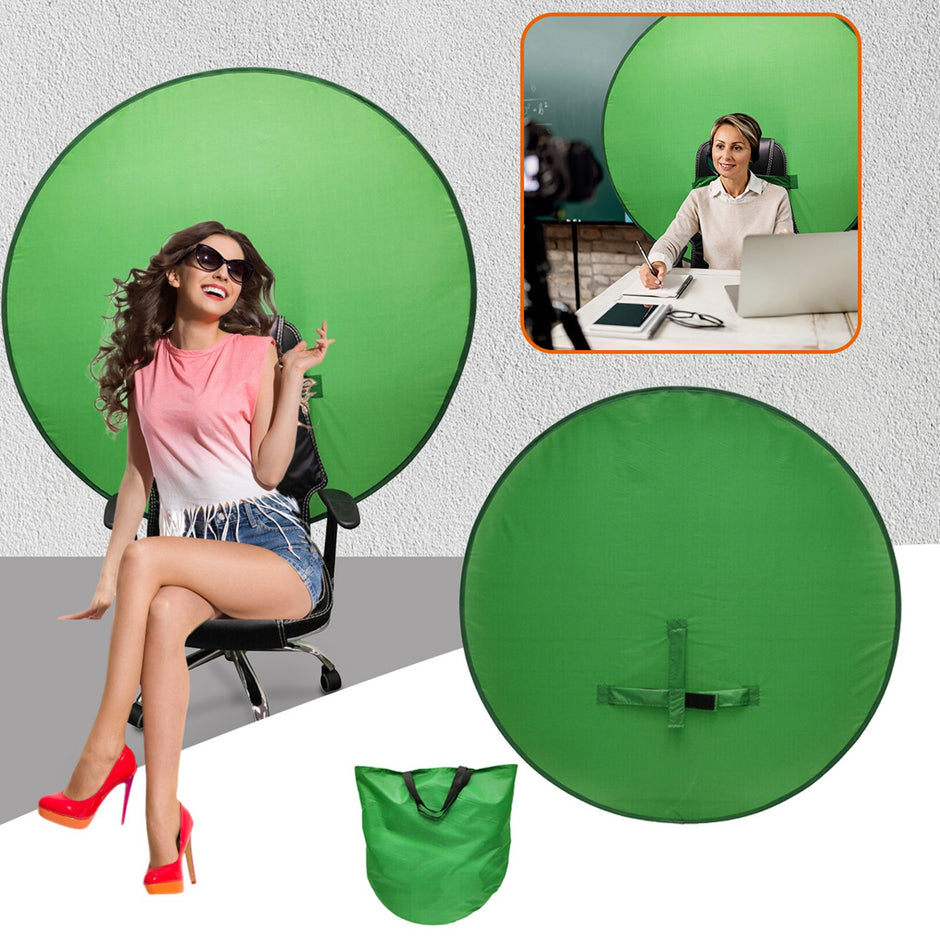 Collapsible Green Screen Background - Portable Chroma Key Backdrop for Streaming Photography
