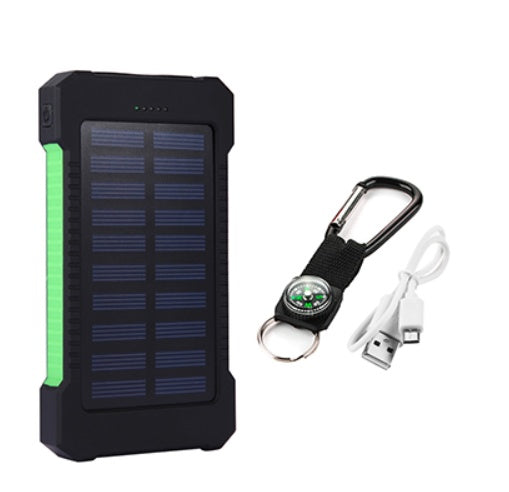 Solar Power Bank 8000mAh - Waterproof Outdoor Portable Charger