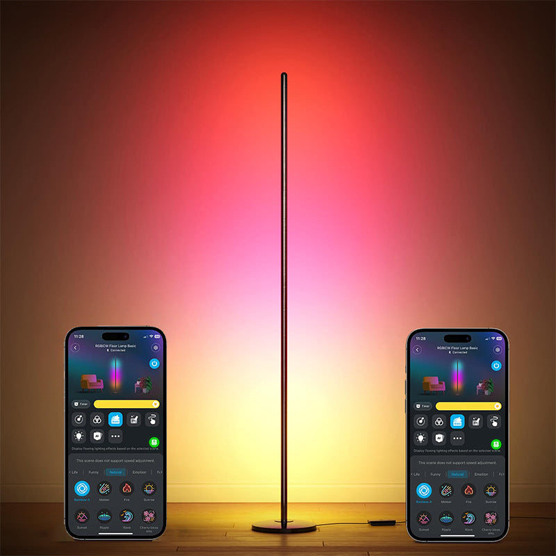 RGB Corner Floor Lamp - LED Ambient Lighting for Gaming & Home