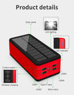 Solar Wireless Power Bank - High Capacity Portable Charger with Solar Panel