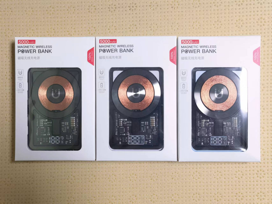 Magnetic Wireless Power Bank - 5000mAh PD 20W Fast Charge Transparent