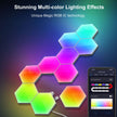 Hexagonal Smart Wall Lights - RGB LED Gaming Room Decor with App Control
