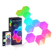 Hexagonal Smart Wall Lights - RGB LED Gaming Room Decor with App Control
