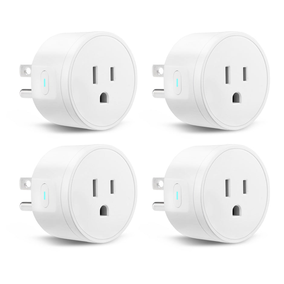 WiFi Smart Plug 4-Pack - Works with Alexa & Google Home | Voice Control Outlets