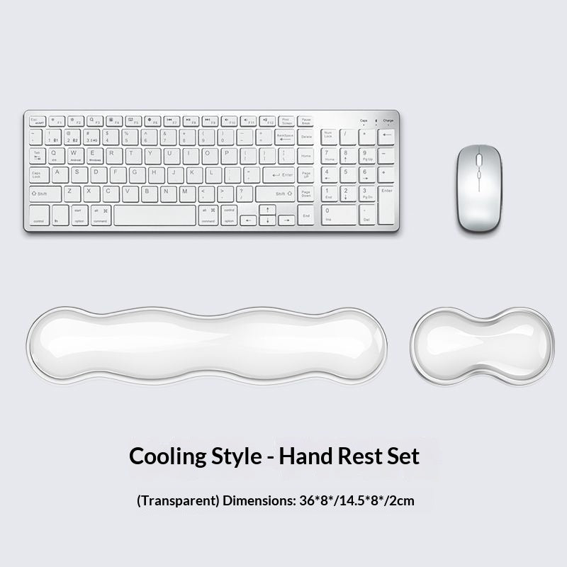 Silicone Keyboard Wrist Rest - Cool Touch Ergonomic Support Pad
