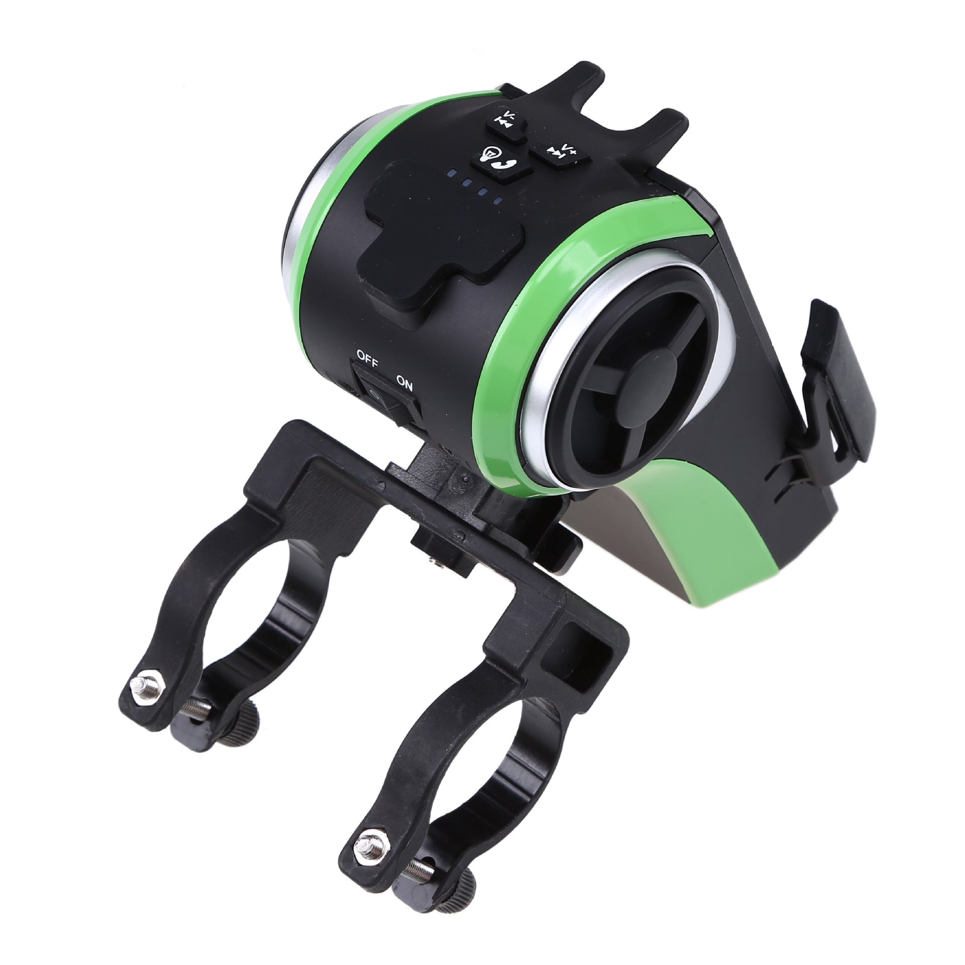 5-in-1 Bicycle Light - LED Light, Bluetooth Speaker, Power Bank & Phone Holder