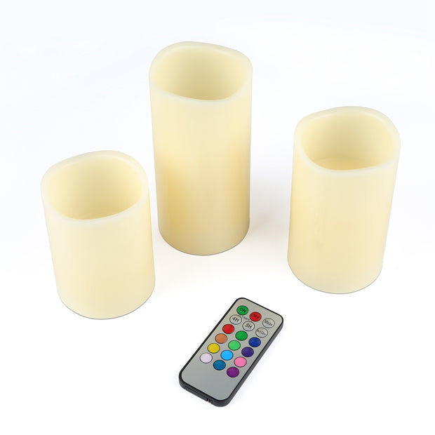 Flameless LED Candles 6-Pack - Battery Operated with Remote & Timer | 12 Colors Flickering Candles