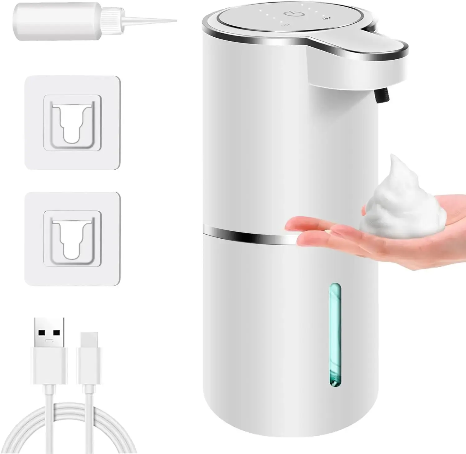 Automatic Soap Dispenser - Touchless Foaming 380ml USB Rechargeable with 4 Level Adjustable