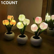 Tulip Lamp - LED Flower Table Lamp with Dimmable Touch Control | USB Rechargeable Night Light