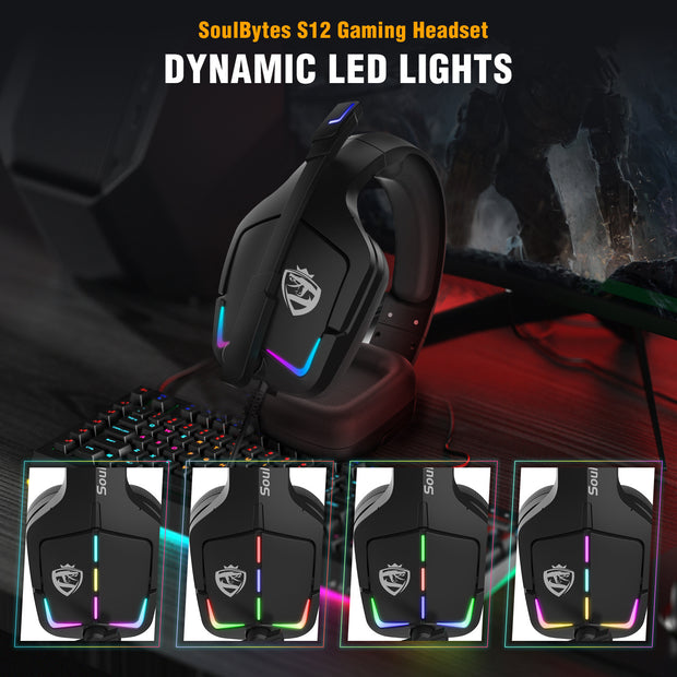 RGB Gaming Headset - Wired PC PS4 Headphones with Microphone