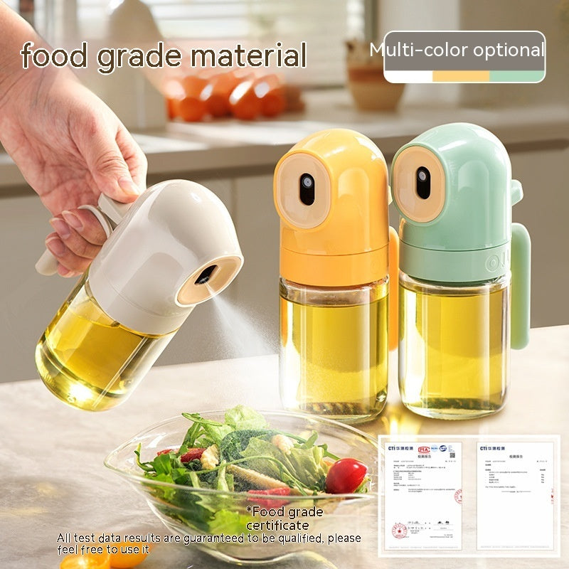 Glass Spray Oil Bottle - Anti-Leakage Press Spray for Air Fryer Cooking Kitchen