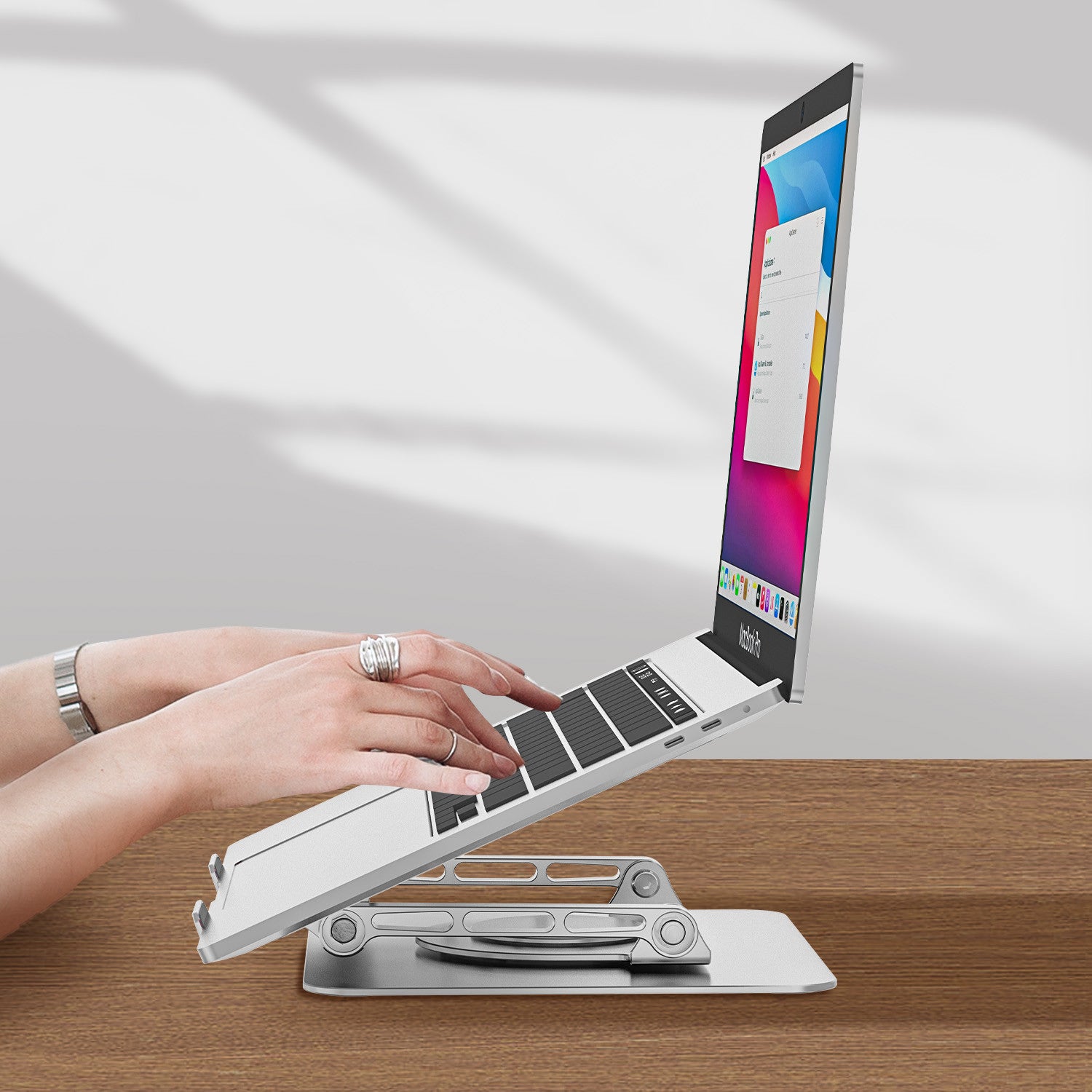 Adjustable Laptop Stand - Foldable Aluminum Ergonomic Riser