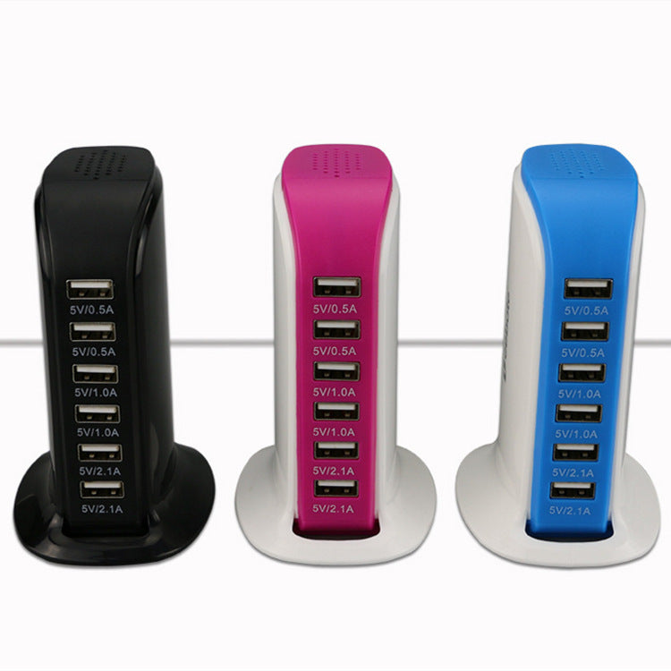 6-Port USB Power Strip Charger - Multi-Device Charging Station