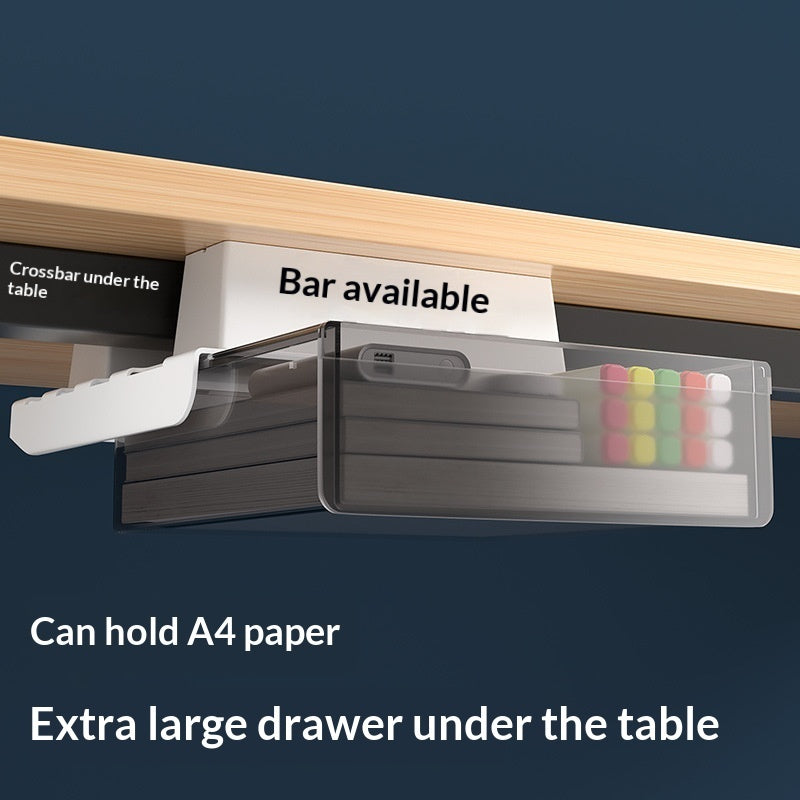 Stackable Storage Box - Transparent Desk Organizer with Lid