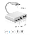USB-C Hub 3-in-1 Adapter - SD Card Reader & USB-A Port for MacBook Pro Laptop