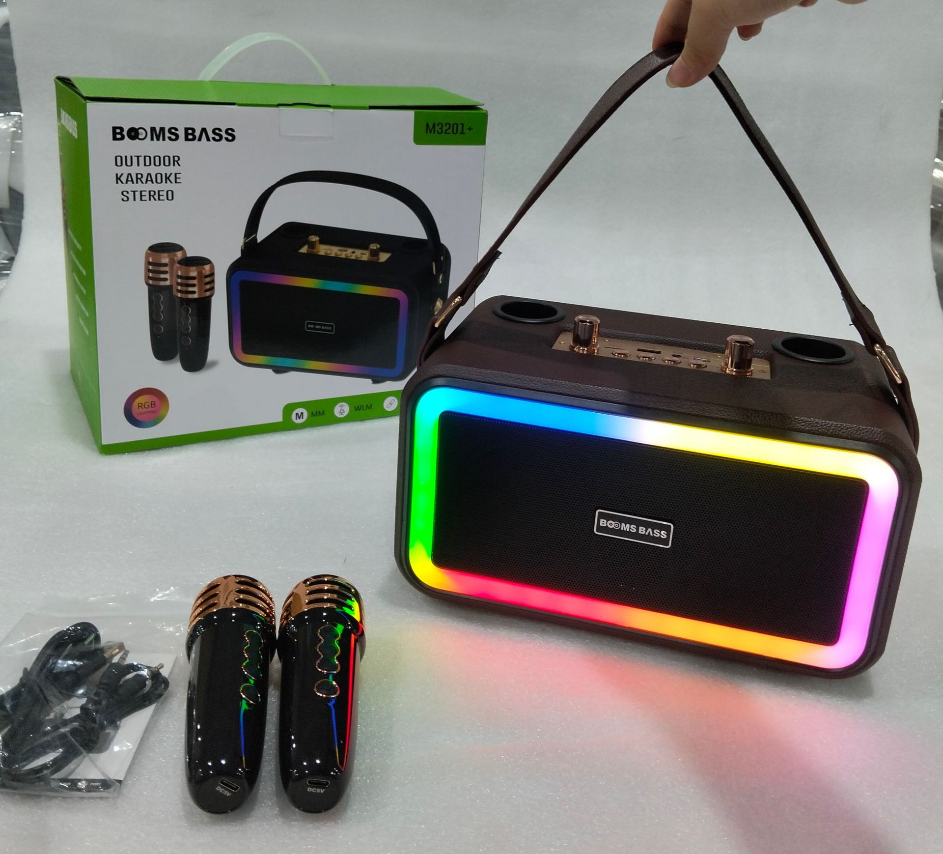 Karaoke Speaker System - Portable Bluetooth Speaker with Dual Microphones