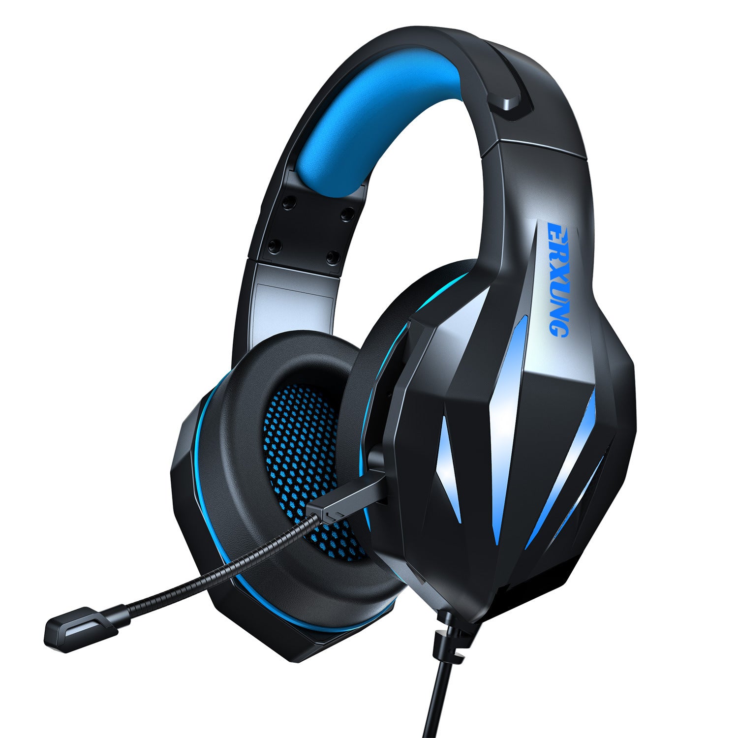 Gaming Headset with RGB Lighting - Wired 50mm Drivers & Mic