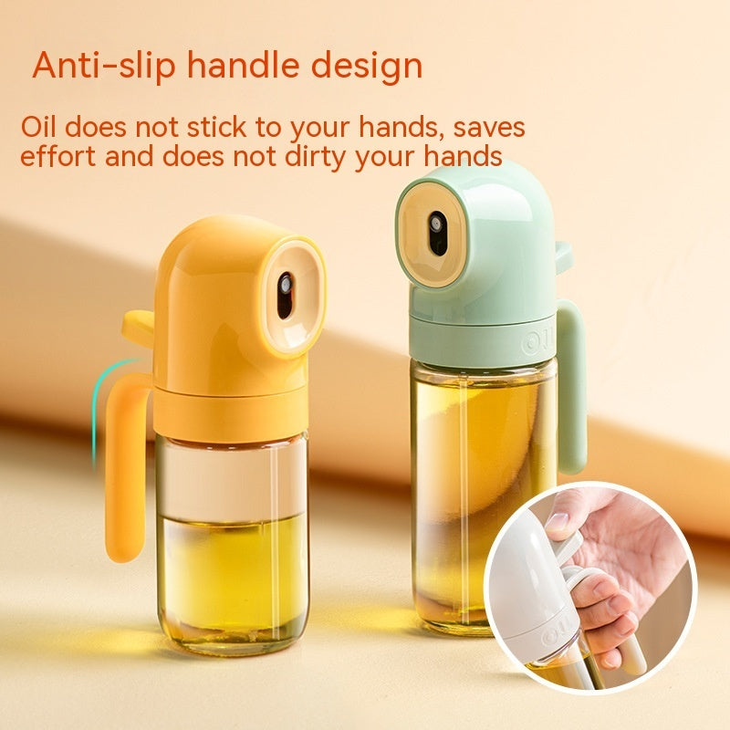 Glass Spray Oil Bottle - Anti-Leakage Press Spray for Air Fryer Cooking Kitchen