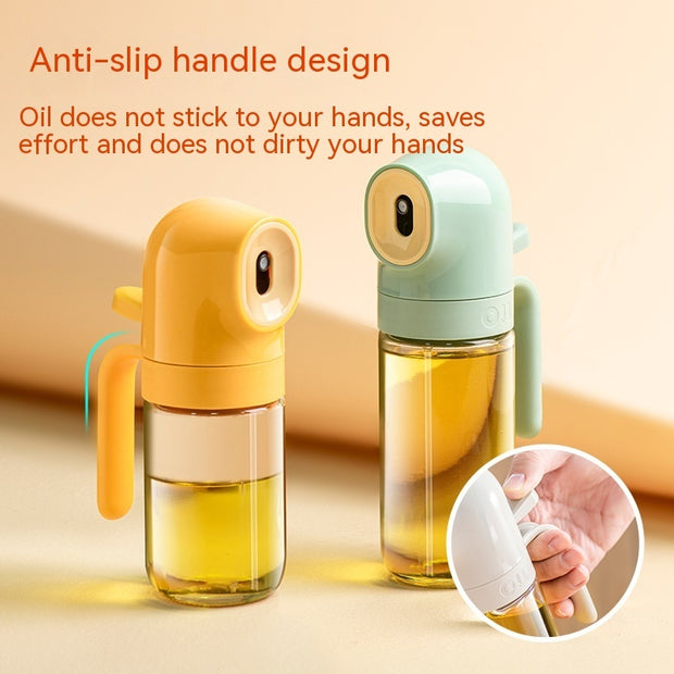 Glass Spray Oil Bottle - Anti-Leakage Press Spray for Air Fryer Cooking Kitchen