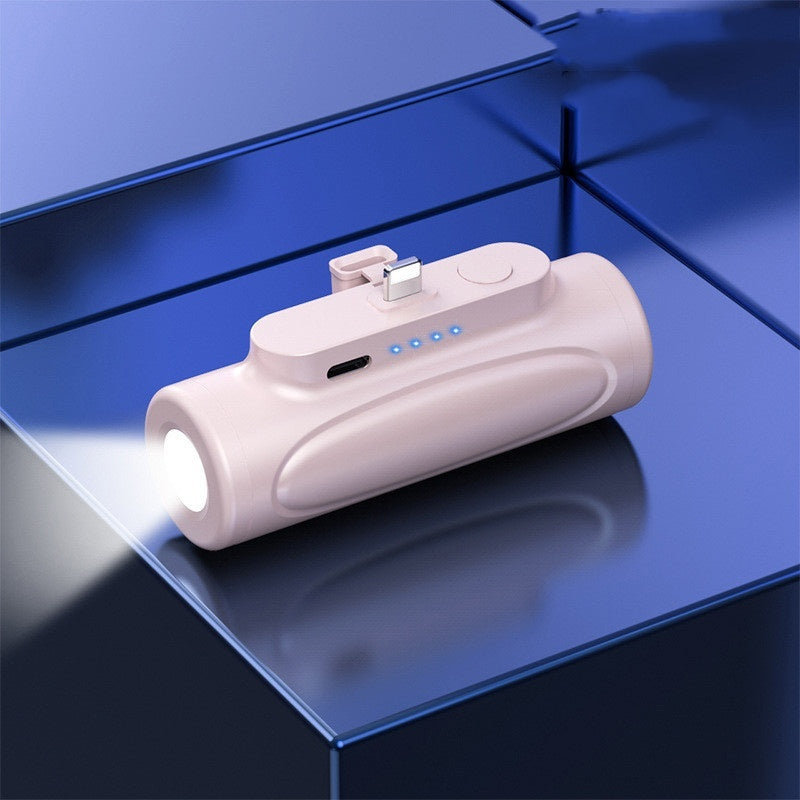 5000mAh Power Bank with LED Flashlight - Portable Charger with 200m Beam