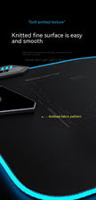 RGB Gaming Mouse Pad - Wireless Charging with USB Hub & LED Lights