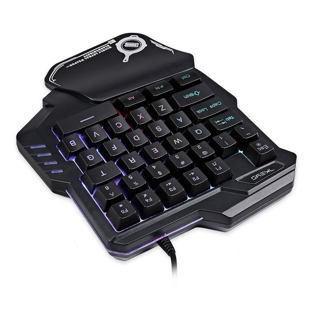 One-Handed Gaming Keyboard - RGB Mechanical Keypad for PC