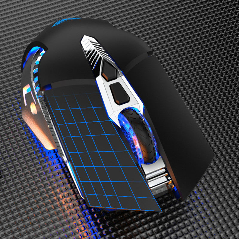 Silent Wireless Bluetooth Gaming Mouse - Rechargeable Dual Mode with 800mAh Battery