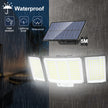 348 LED Solar Motion Sensor Lights Outdoor - 2500LM Waterproof Security Light with Remote | 3 Heads